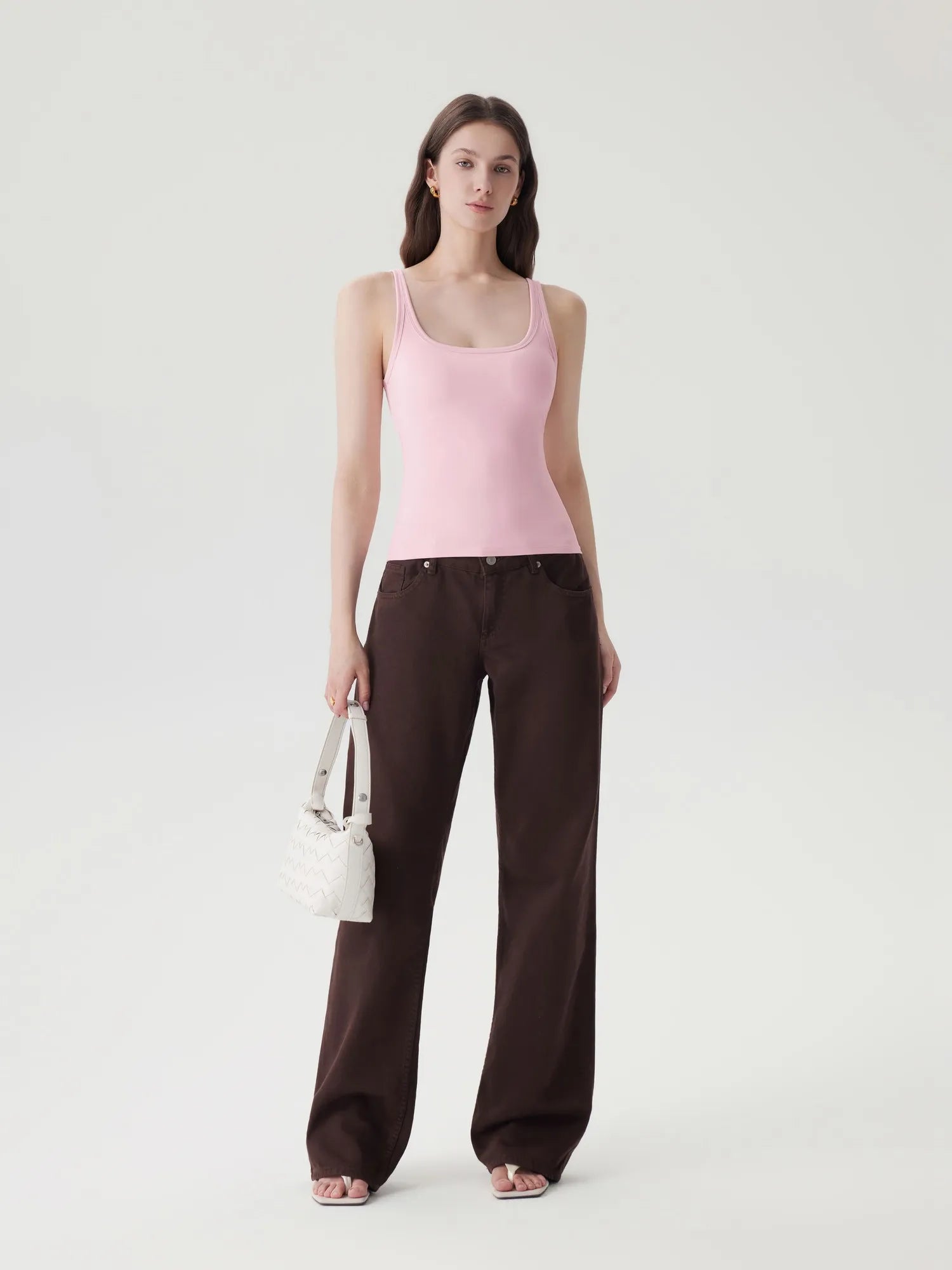 Scoop Neck Double Lined Tank Tops-SUUKSESS-SUUKSESS