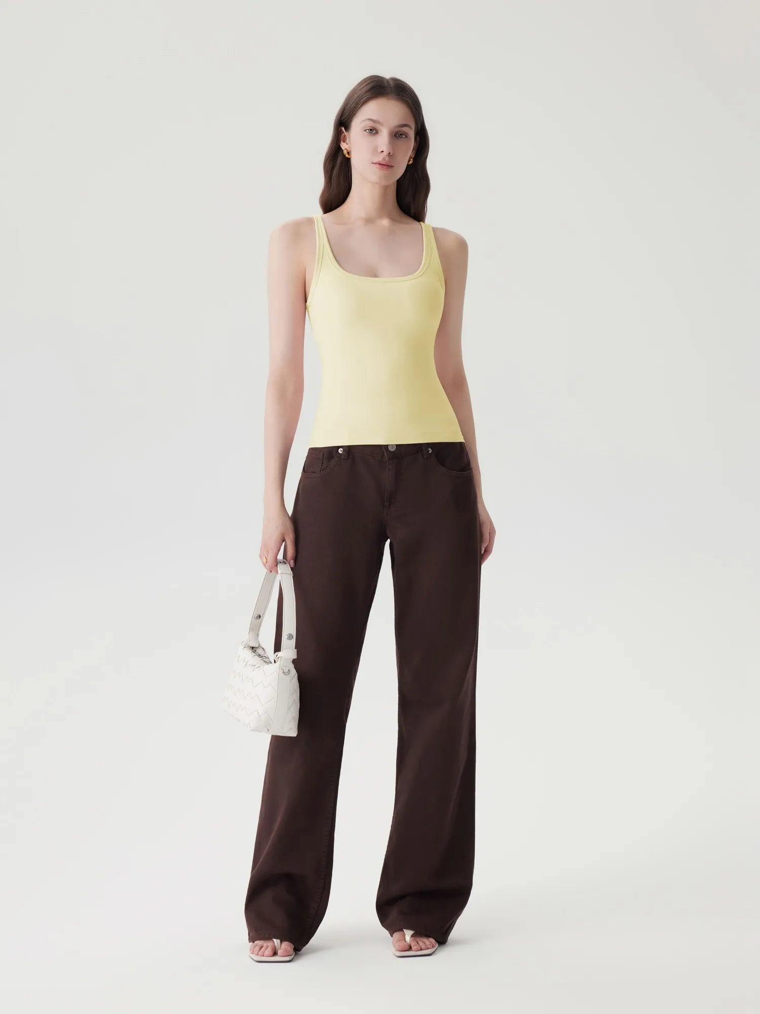 Scoop Neck Double Lined Tank Tops-SUUKSESS-SUUKSESS