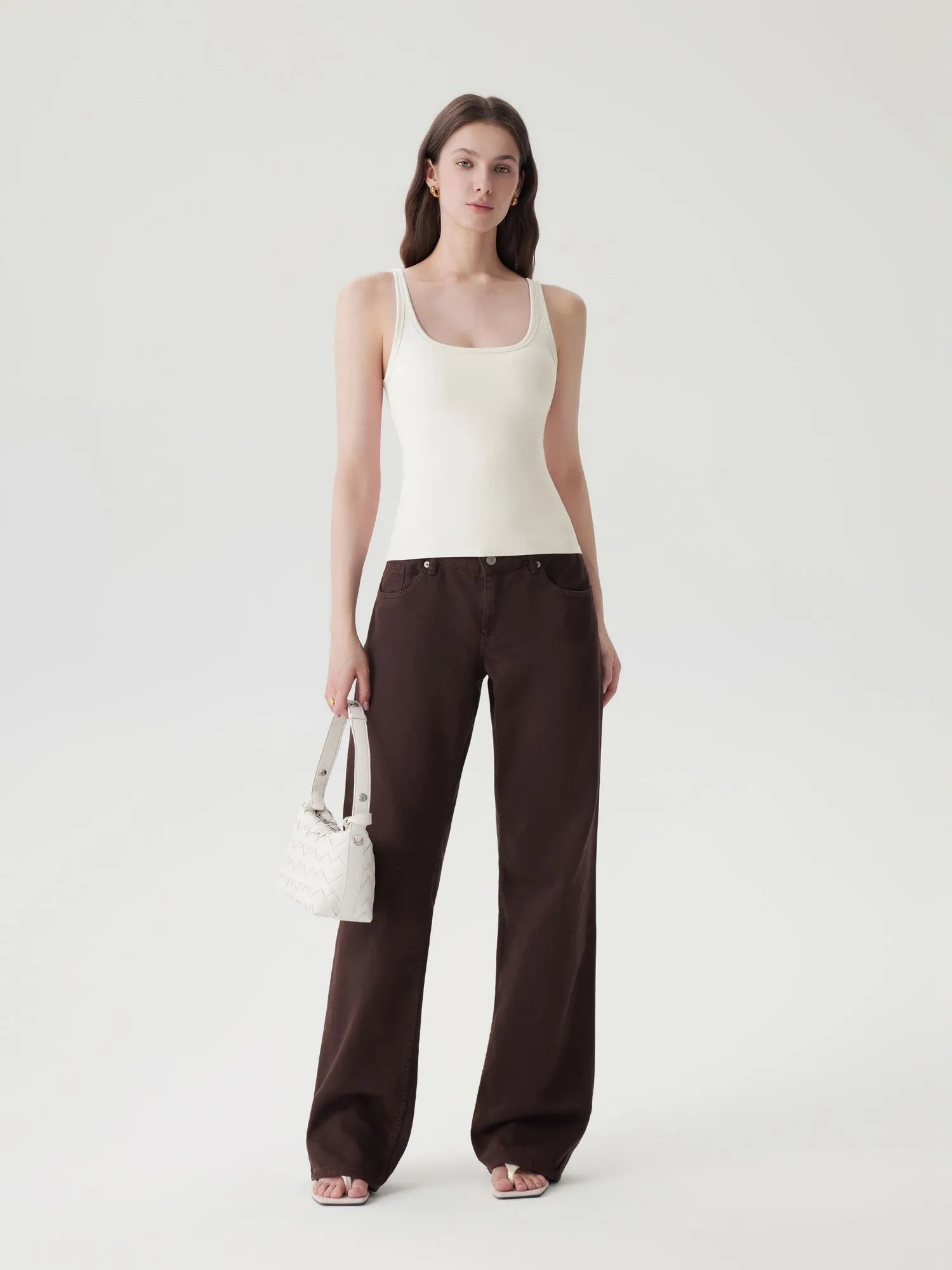 Scoop Neck Double Lined Tank Tops-SUUKSESS-SUUKSESS