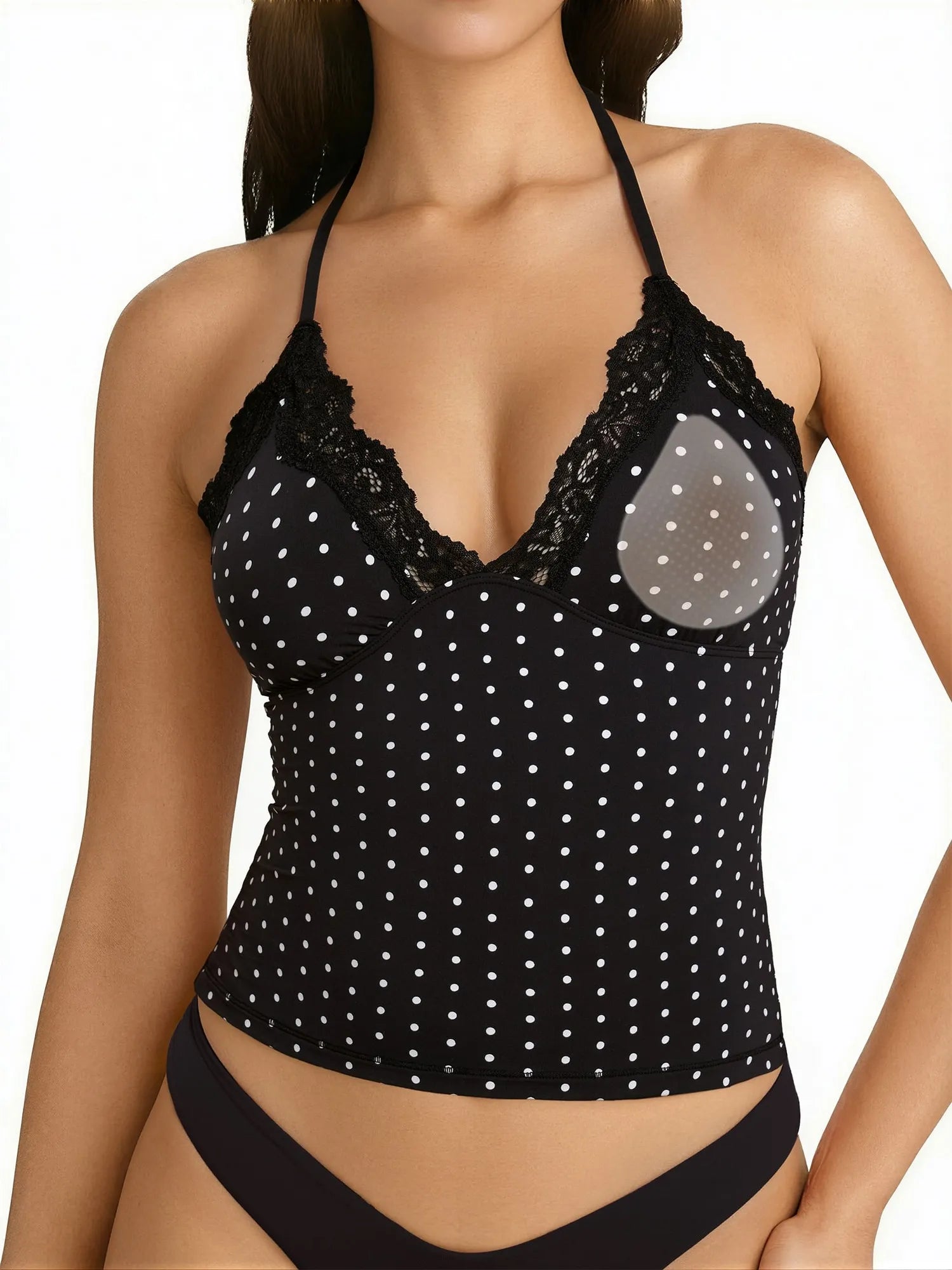 Lace Halter Going Out Tank Top