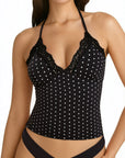Lace Halter Going Out Tank Top