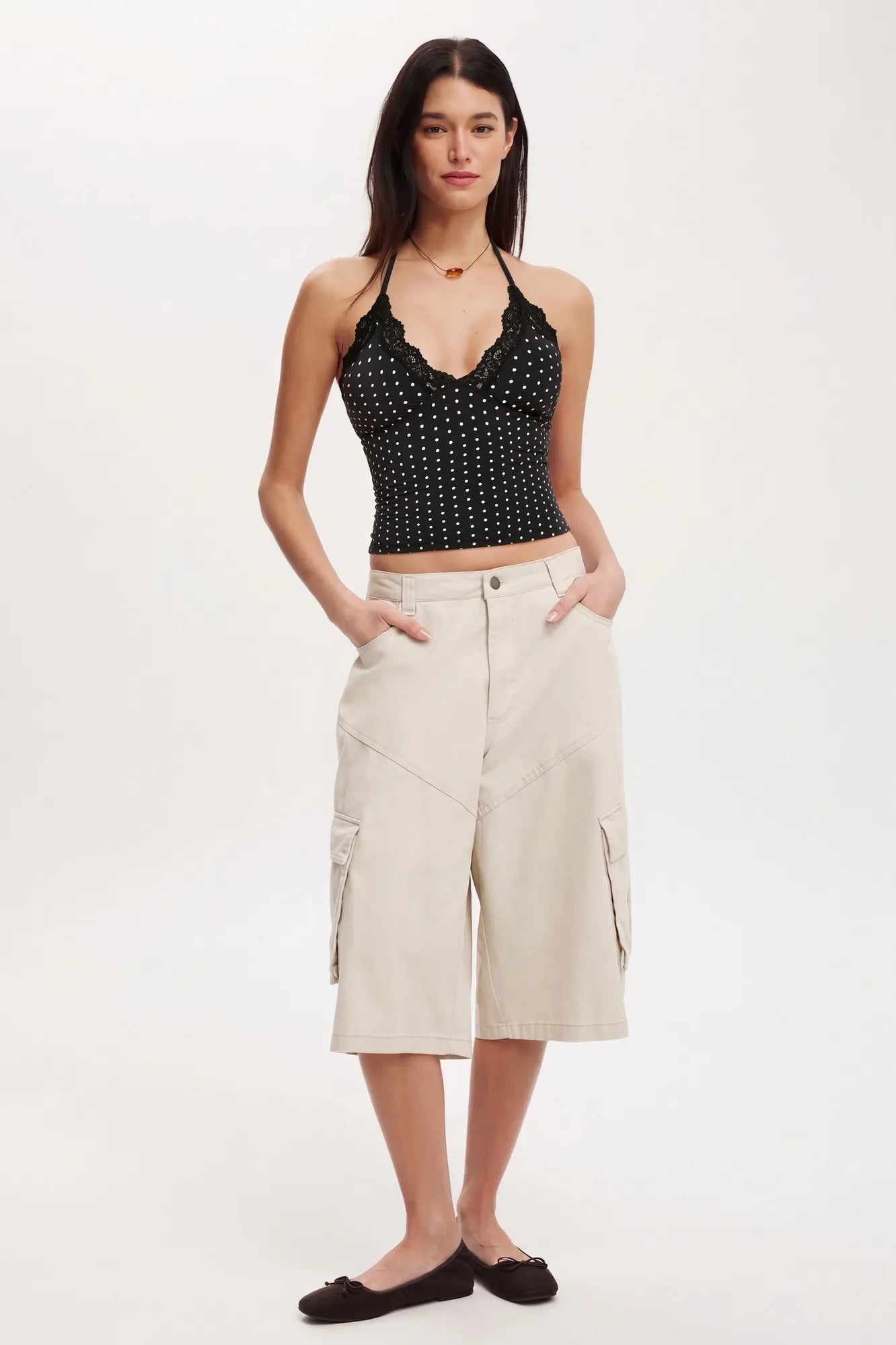 Lace Halter Going Out Tank Top