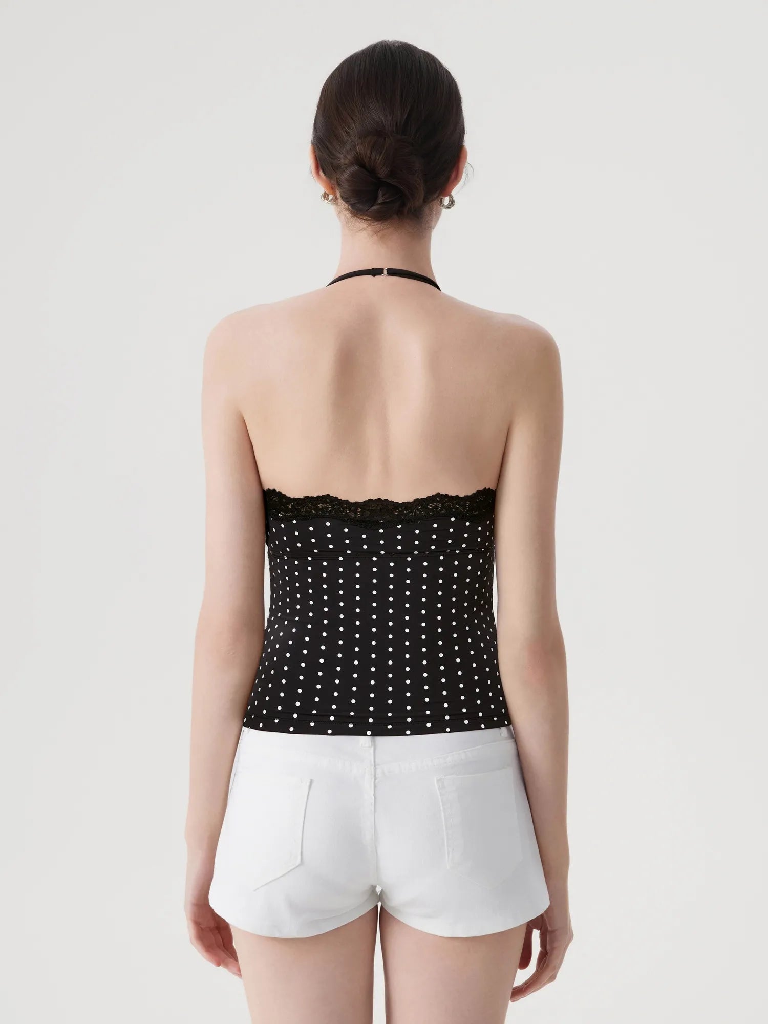 Lace Halter Going Out Tank Top