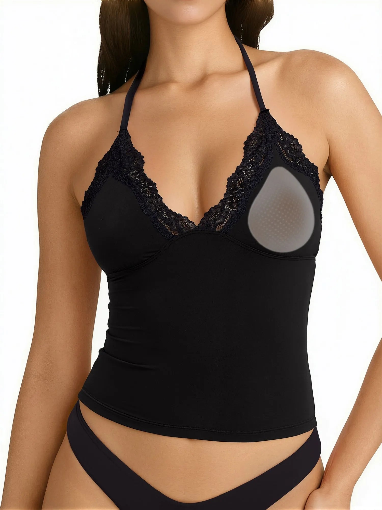 Lace Halter Going Out Tank Top