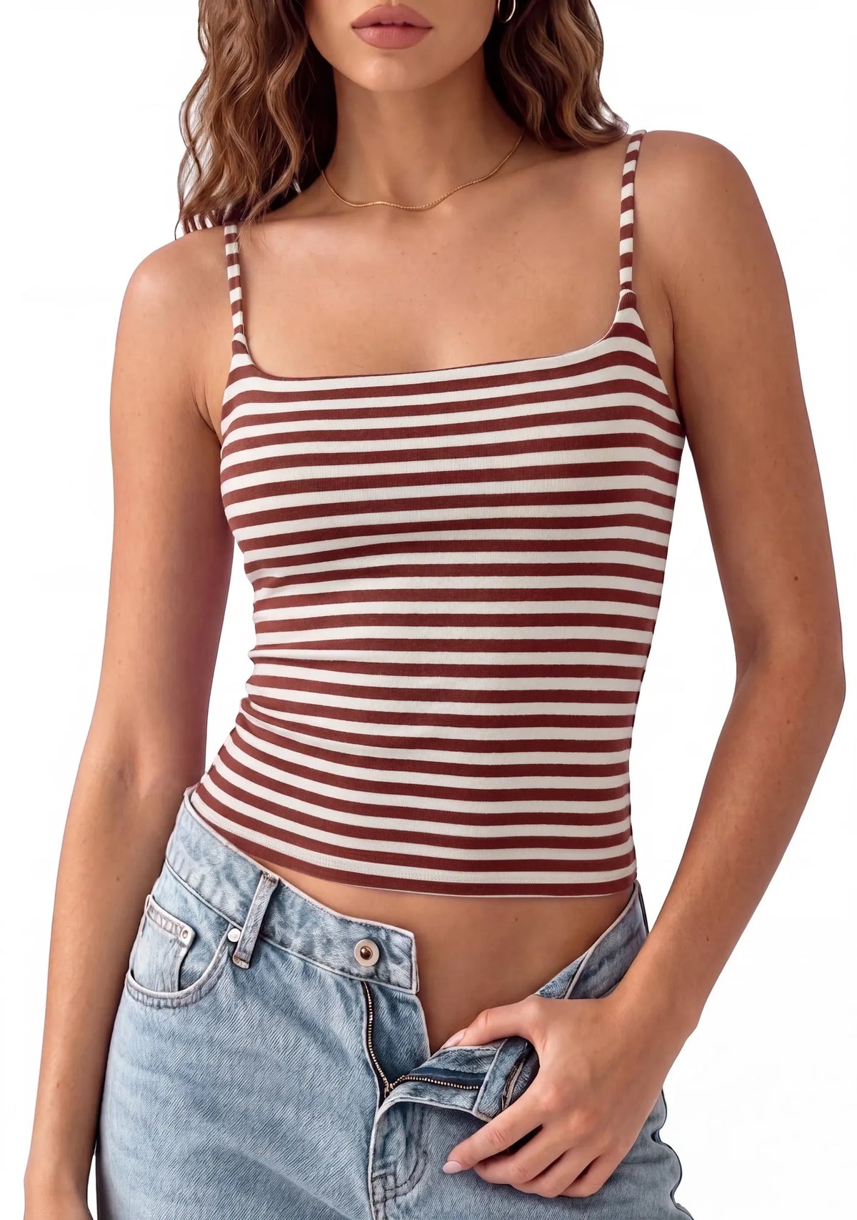 Cotton Double Layer Bra Sleeveless Tops