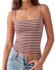 Cotton Double Layer Bra Sleeveless Tops