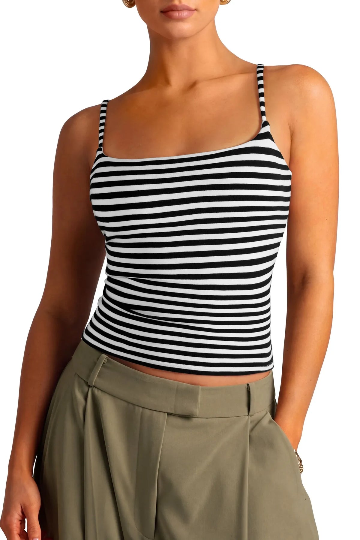 Cotton Double Layer Bra Sleeveless Tops