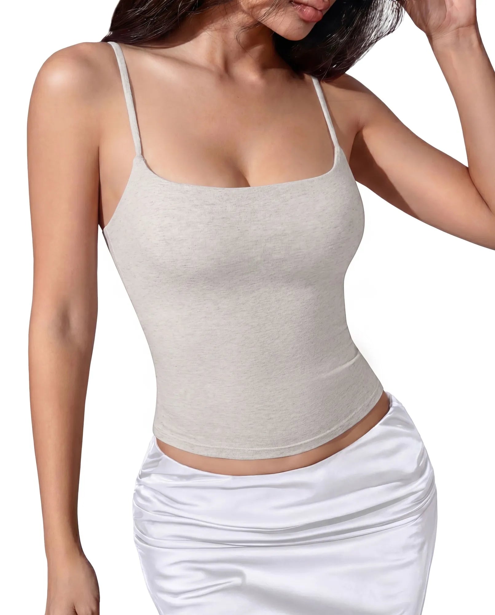 Cotton Double Layer Bra Sleeveless Tops