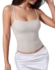 Cotton Double Layer Bra Sleeveless Tops