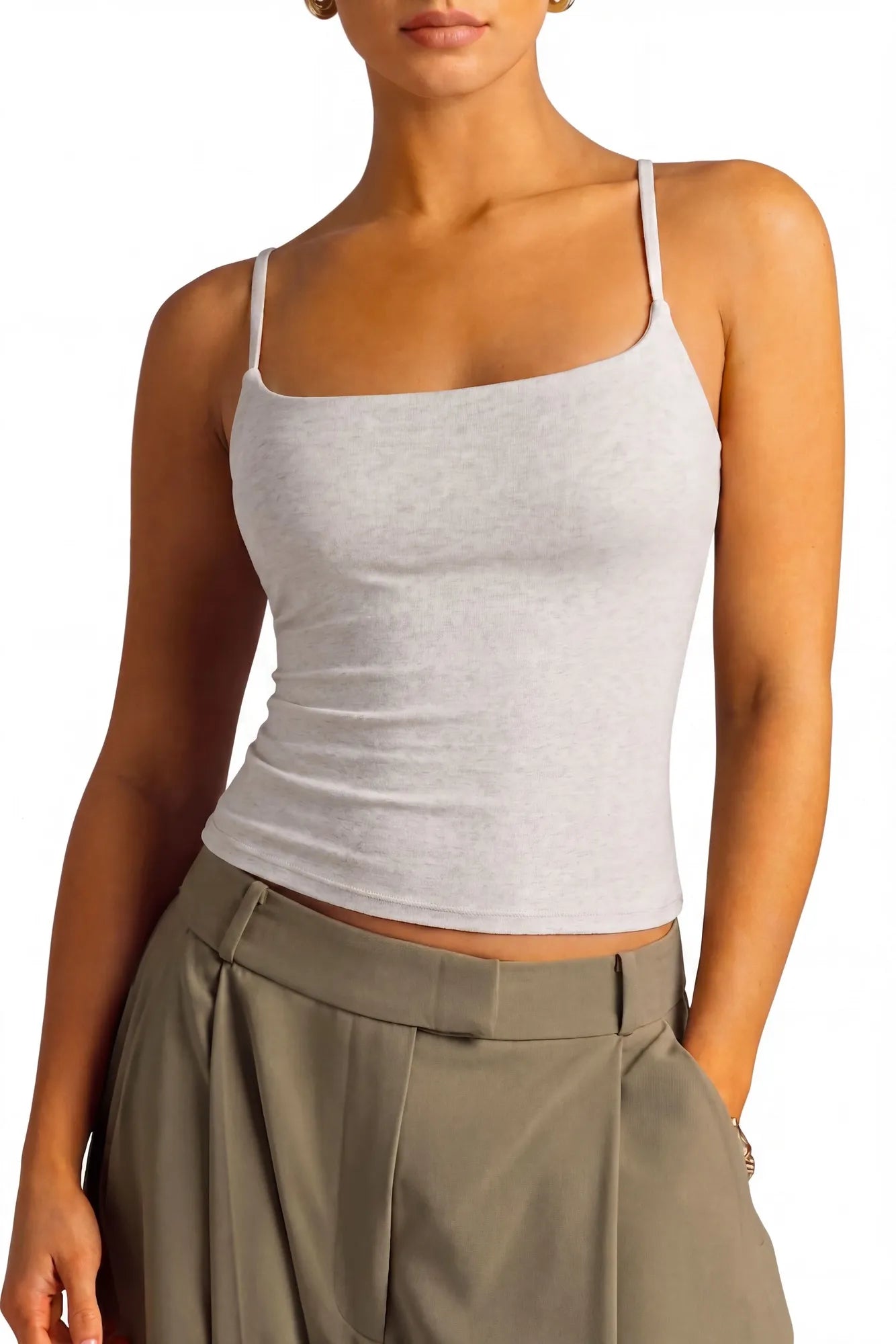 Cotton Double Layer Bra Sleeveless Tops