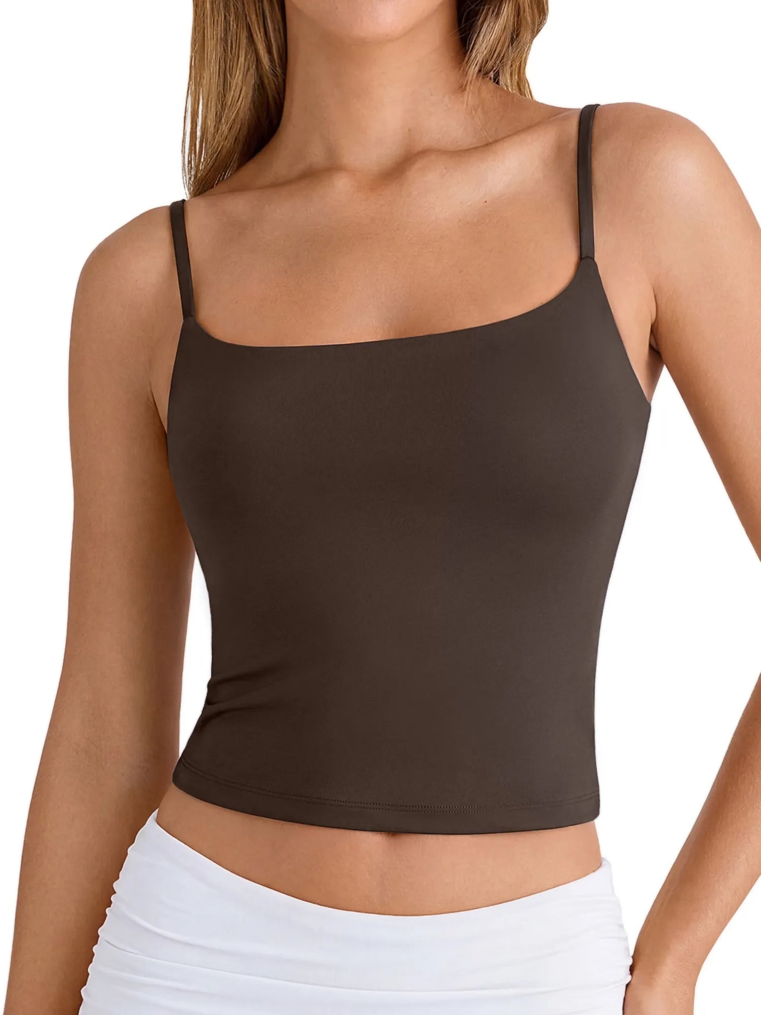 Cotton Double Layer Bra Sleeveless Tops