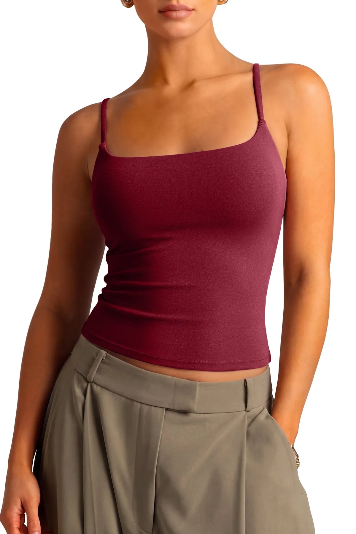 Cotton Double Layer Bra Sleeveless Tops