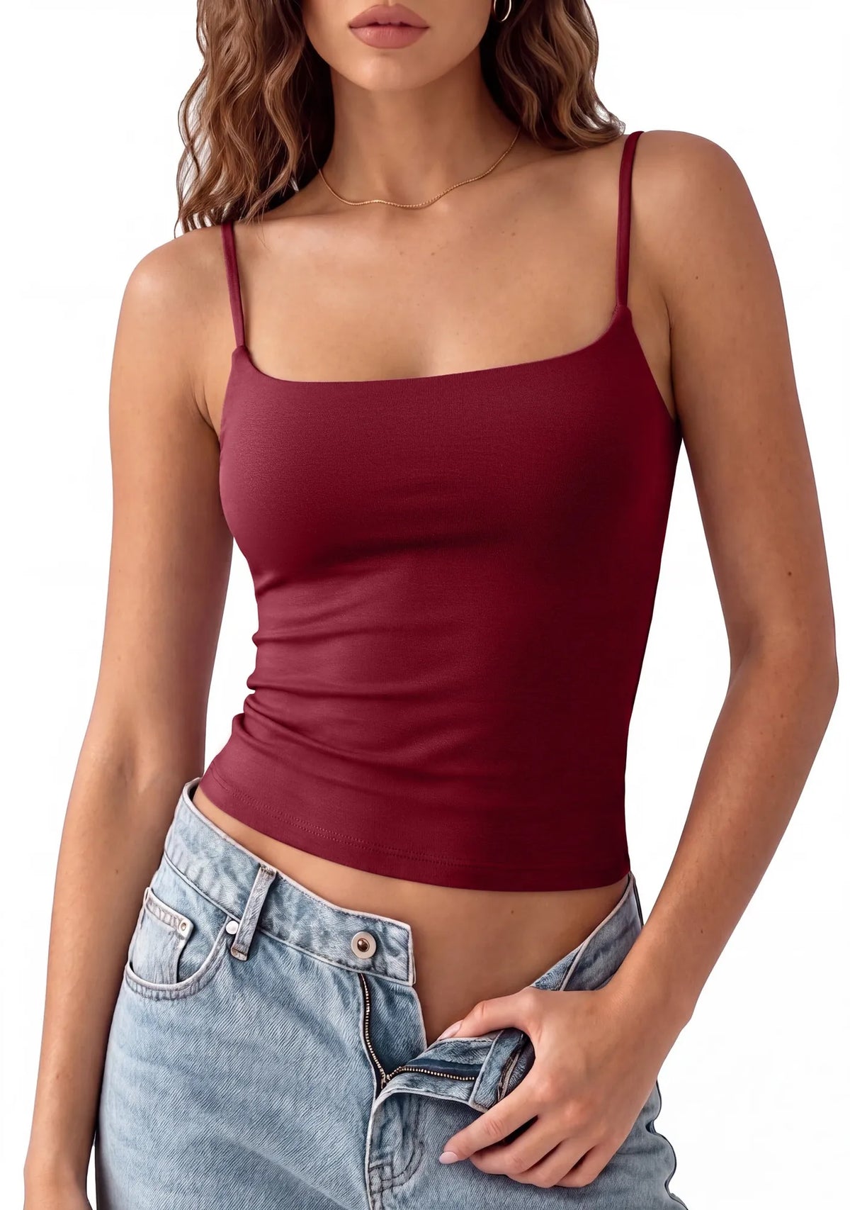 Cotton Double Layer Bra Sleeveless Tops