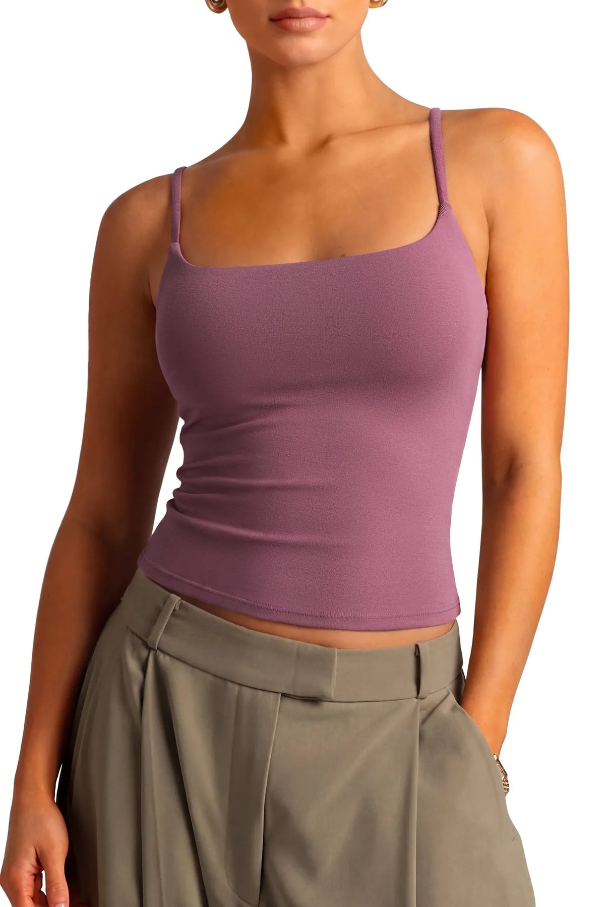 Cotton Double Layer Bra Sleeveless Tops