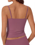 Cotton Double Layer Bra Sleeveless Tops