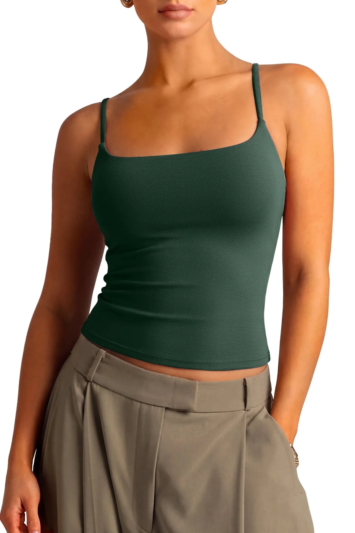 Cotton Double Layer Bra Sleeveless Tops