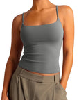 Cotton Double Layer Bra Sleeveless Tops