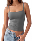 Cotton Double Layer Bra Sleeveless Tops