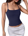 Cotton Double Layer Bra Sleeveless Tops