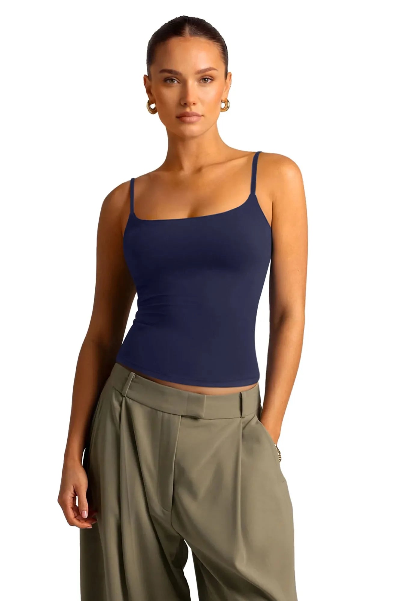 Cotton Double Layer Bra Sleeveless Tops