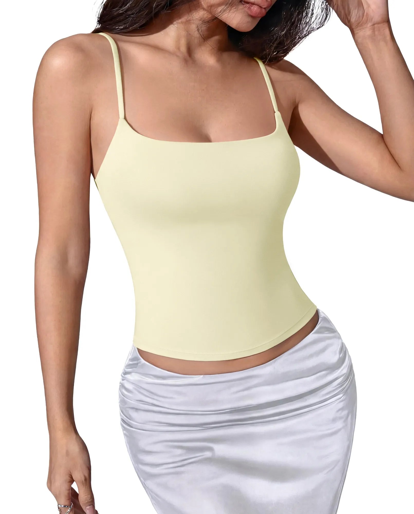 Cotton Double Layer Bra Sleeveless Tops