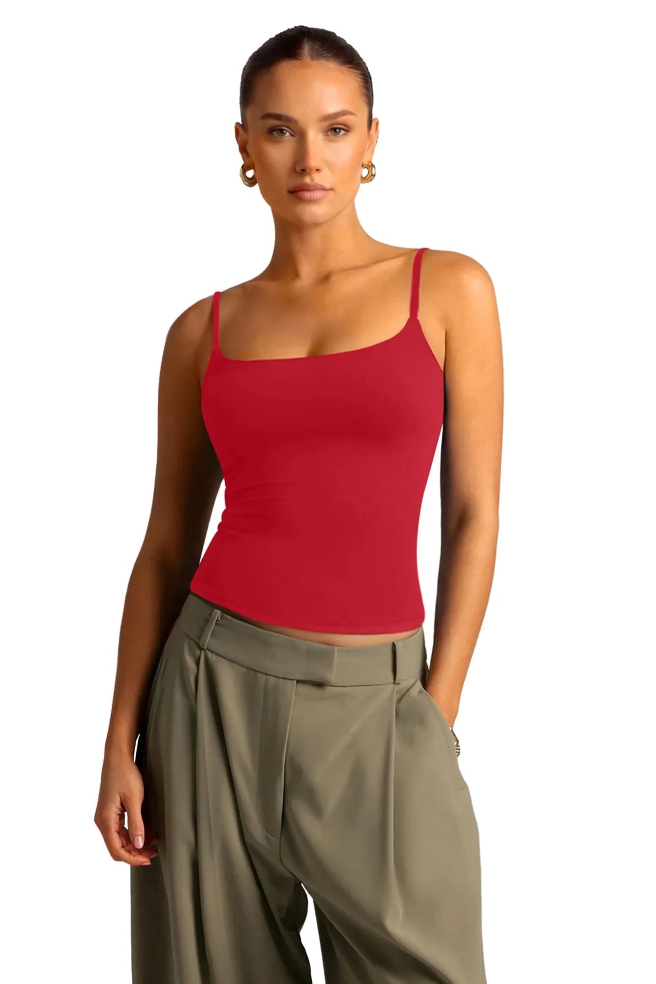 Cotton Double Layer Bra Sleeveless Tops