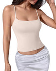 Cotton Double Layer Bra Sleeveless Tops