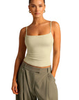 Cotton Double Layer Bra Sleeveless Tops