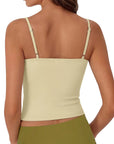Cotton Double Layer Bra Sleeveless Tops