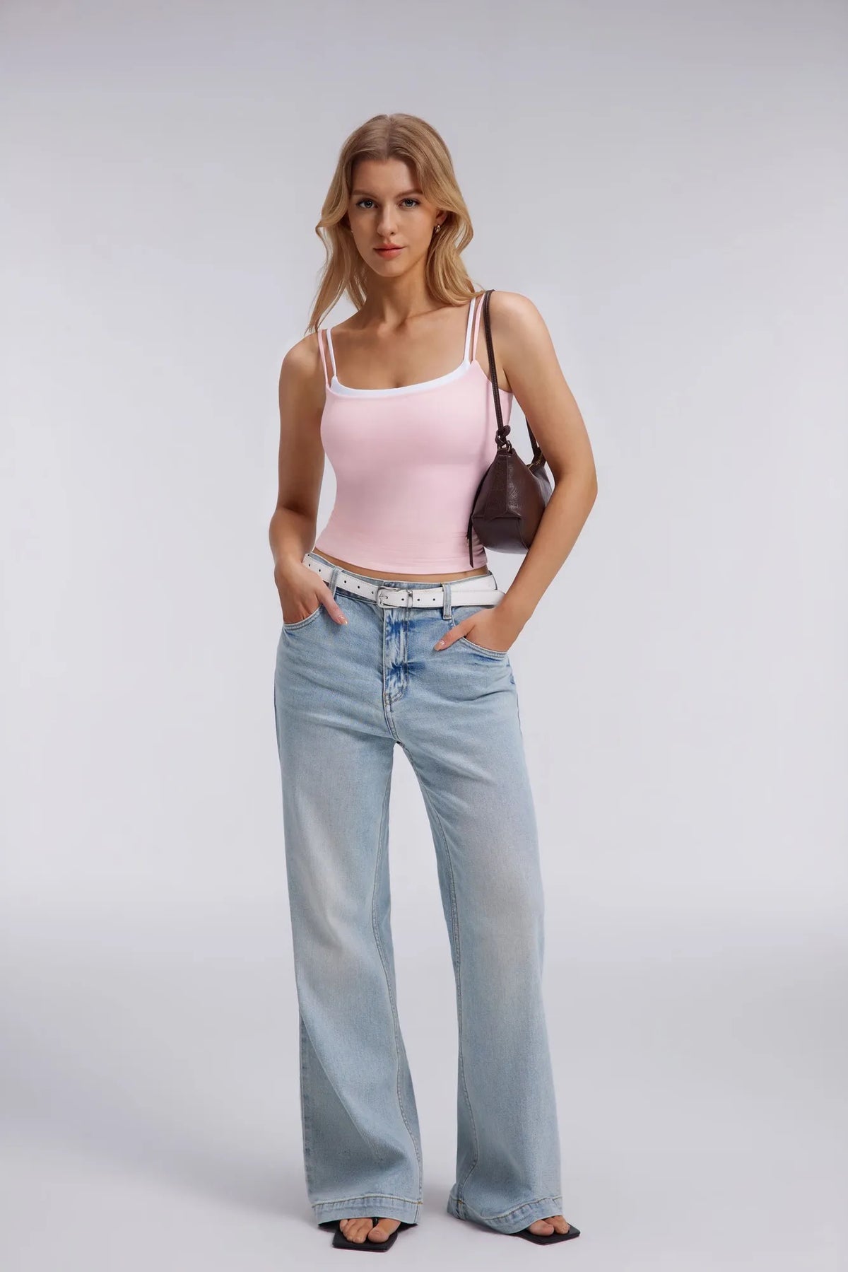 Square Neck Layered Tank Top
