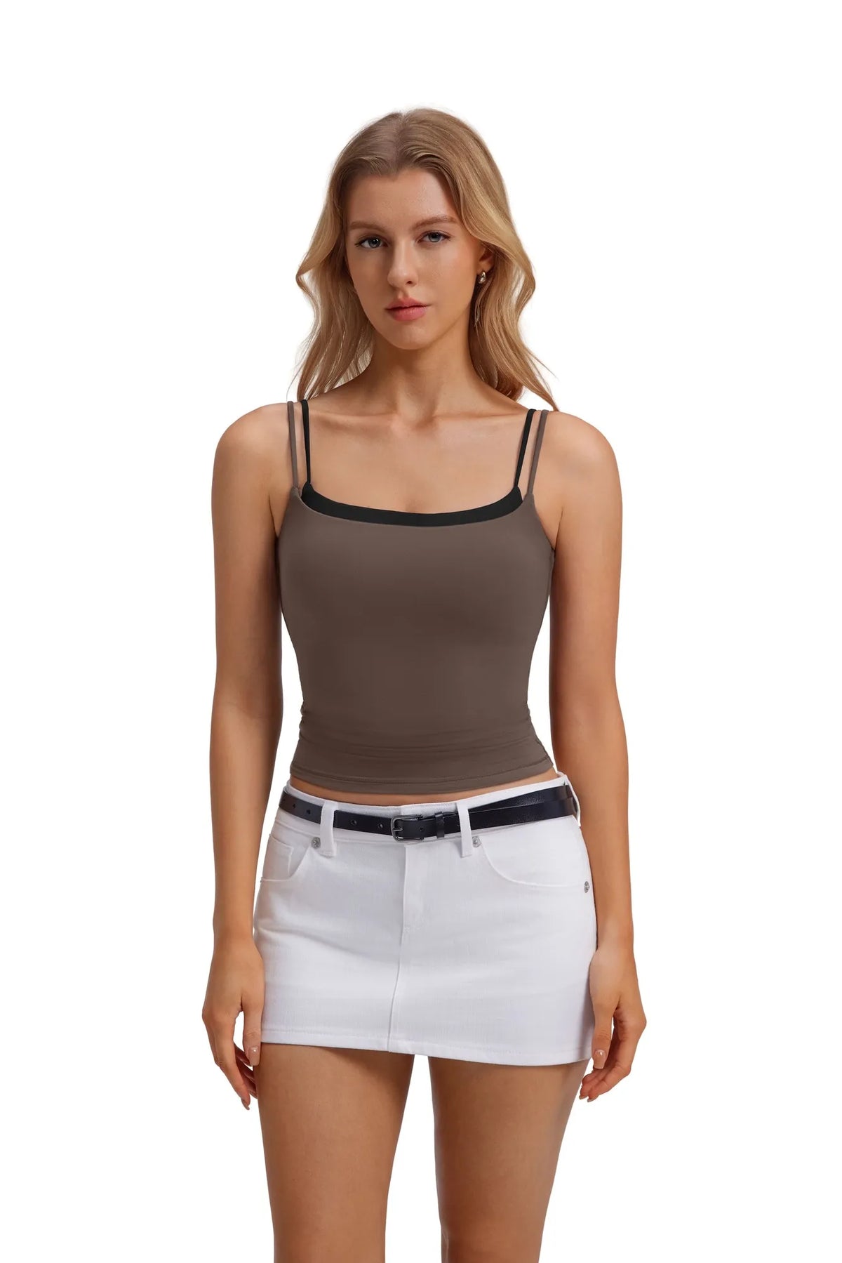 Square Neck Layered Tank Top