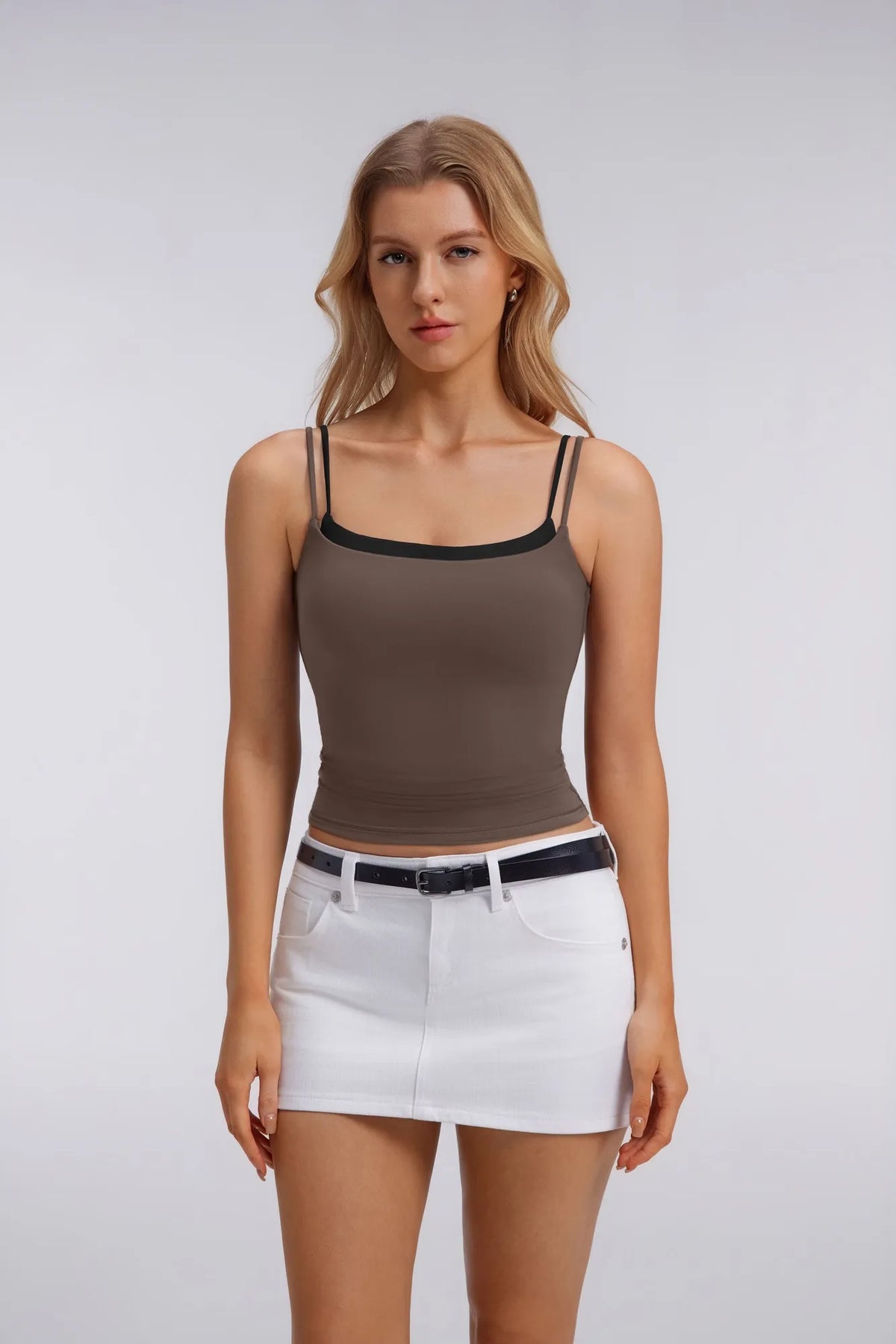 Square Neck Layered Tank Top