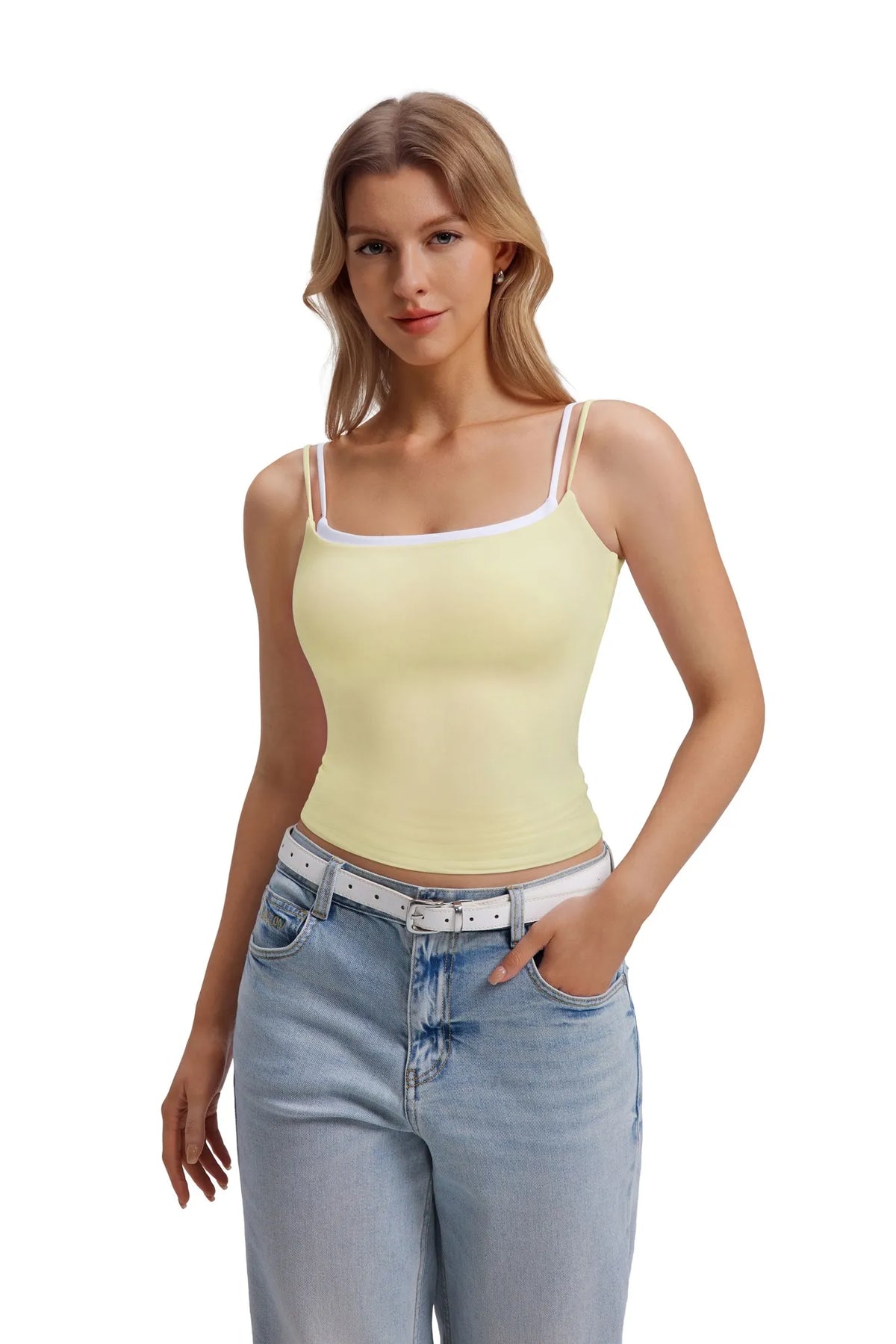 Square Neck Layered Tank Top