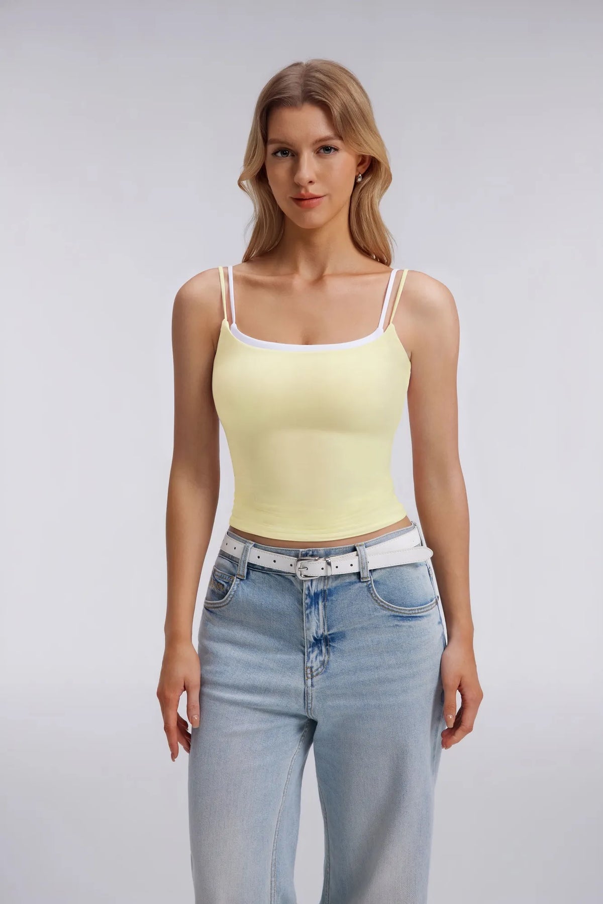 Square Neck Layered Tank Top