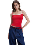 Square Neck Layered Tank Top