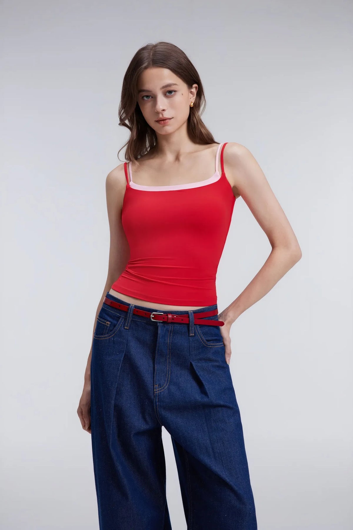 Square Neck Layered Tank Top