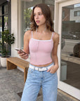Square Neck Layered Tank Top