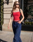 Square Neck Layered Tank Top