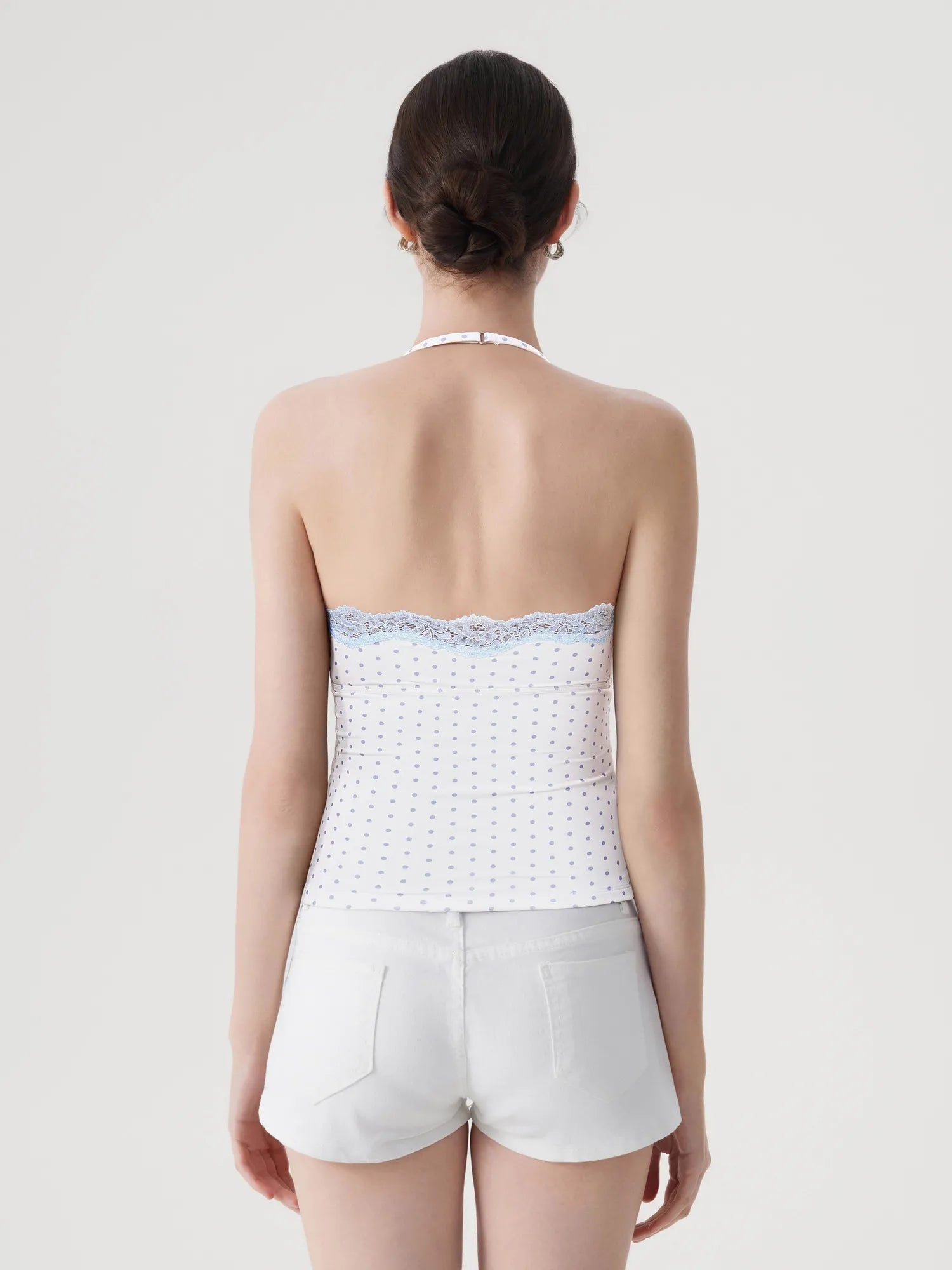 Lace Halter Going Out Tank Top