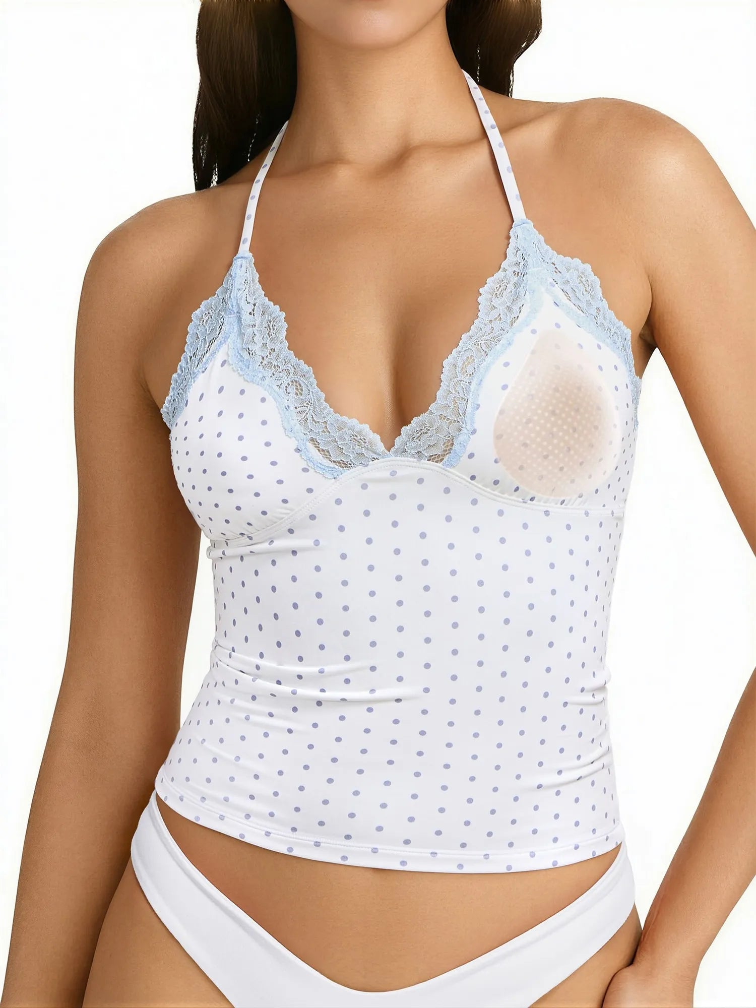Lace Halter Going Out Tank Top