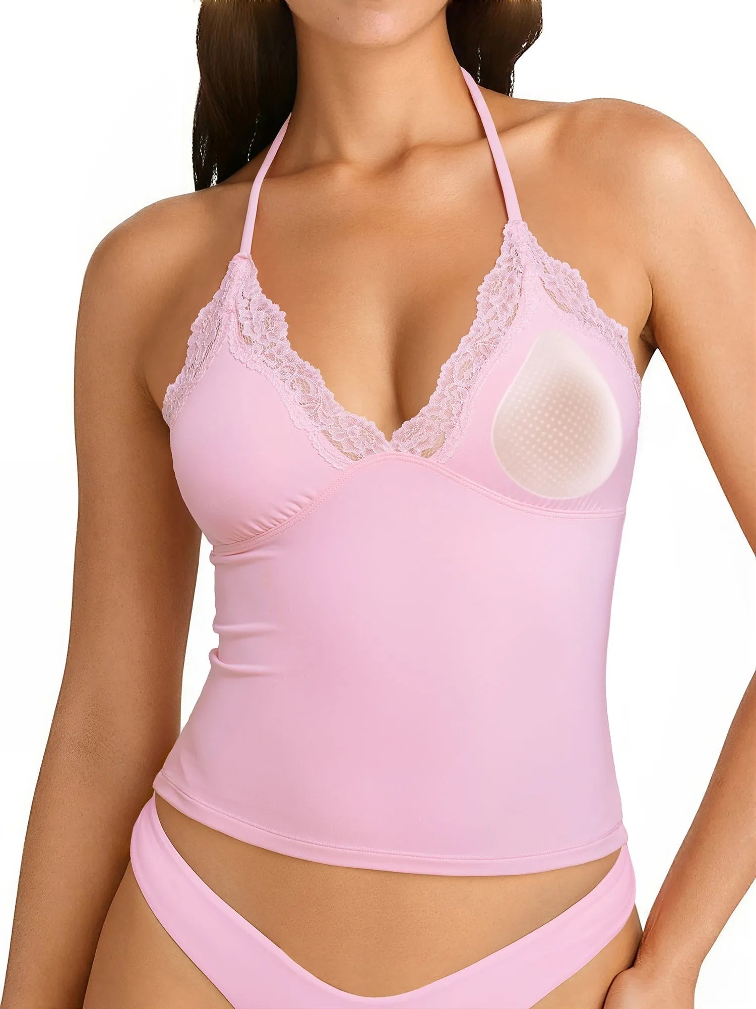Lace Halter Going Out Tank Top