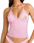 Lace Halter Going Out Tank Top
