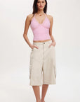 Lace Halter Going Out Tank Top