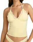 Lace Halter Going Out Tank Top