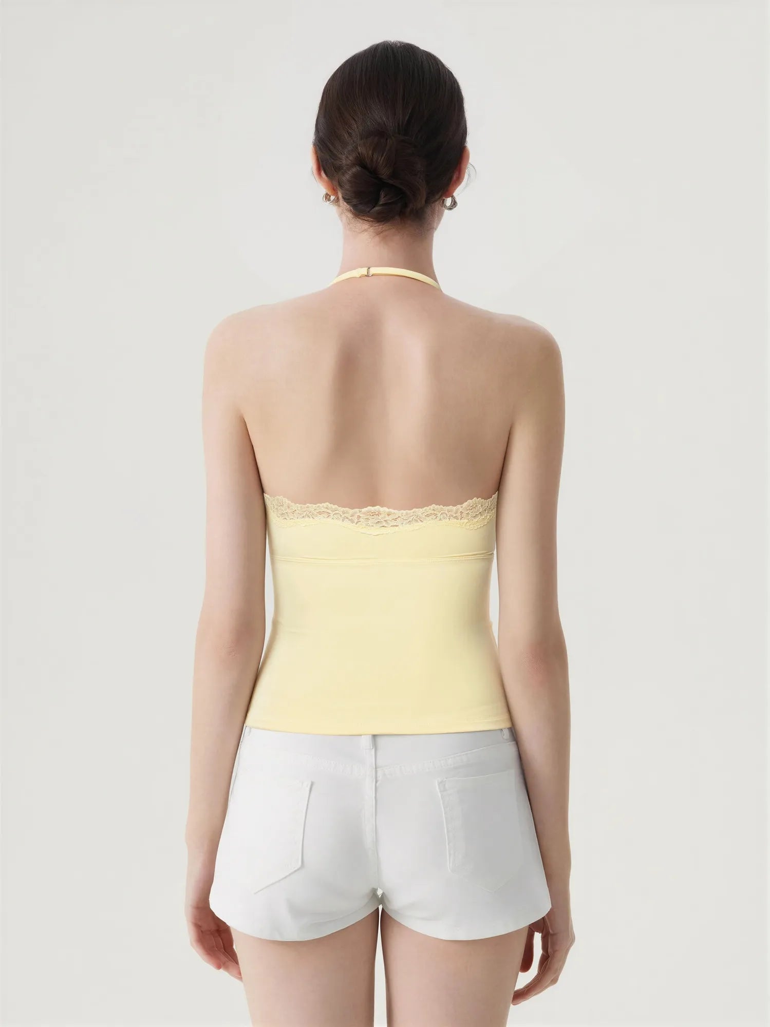 Lace Halter Going Out Tank Top