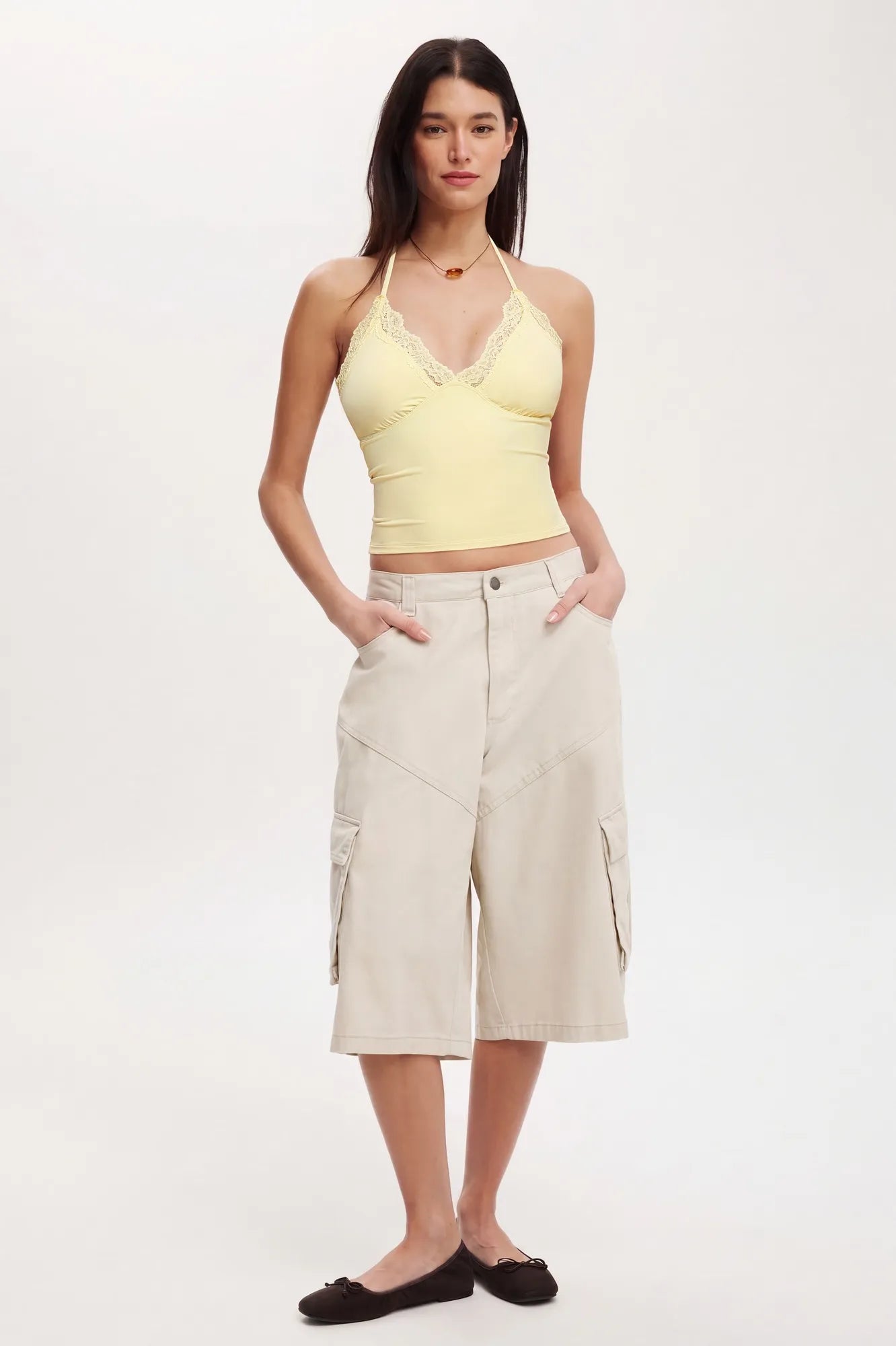 Lace Halter Going Out Tank Top