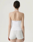 Lace Halter Going Out Tank Top