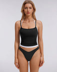 Double Layer Halter Neck Tank Top