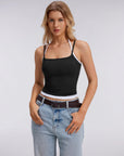 Double Layer Halter Neck Tank Top