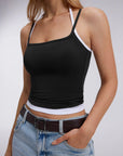 Double Layer Halter Neck Tank Top